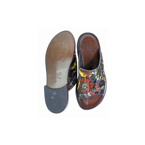 Floral Brown Italian Mens Leather Sandals Shoes main image 9